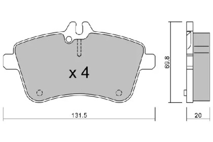 Комплект тормозных колодок AISIN BPMB-1008